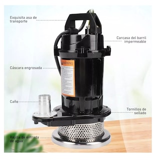 Foto 3 | Bomba Sumergible Metálica 1/2 Hp Para Agua Limpia/sucia 110v Negro