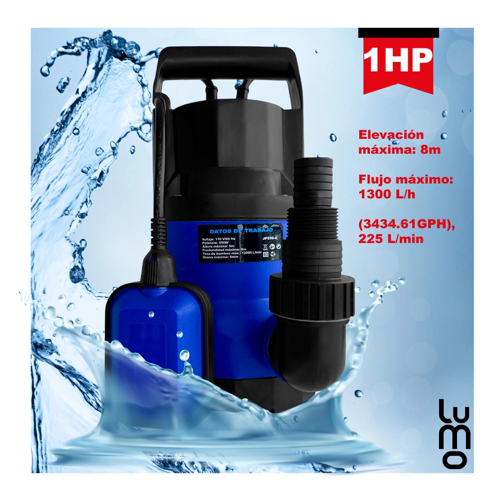 Foto 3 | Bomba Sumergible Plastica 1 Hp Agua Limpia Muy Potente