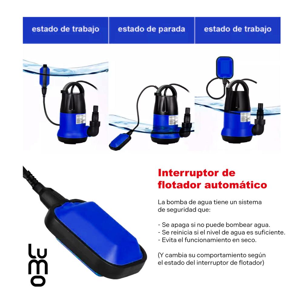 Foto 8 pulgar | Bomba Sumergible Plastica 0.75 Hp Agua Limpia Potente