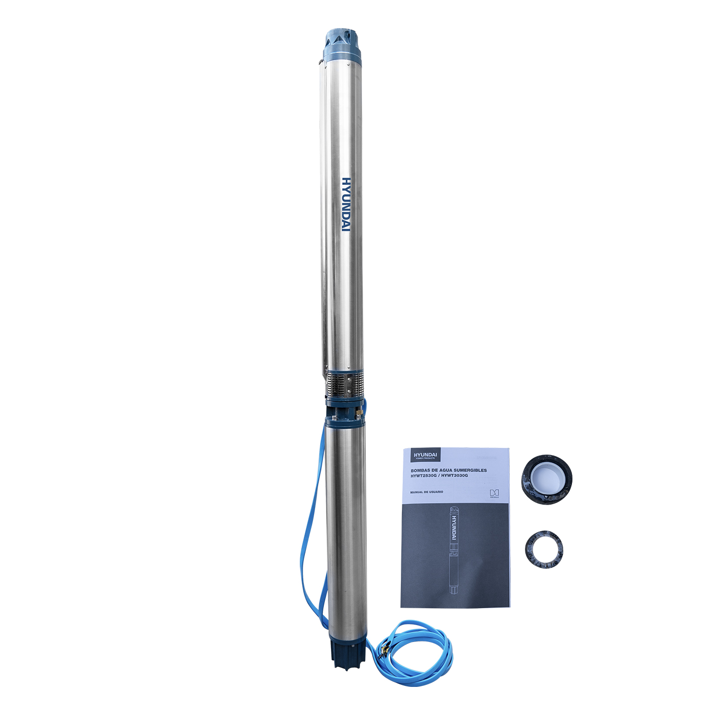 Bomba De Agua Hyundai 25 Hp Trifásica Pozo De 6'' Salida 3'' Noryl - Hywt2530g