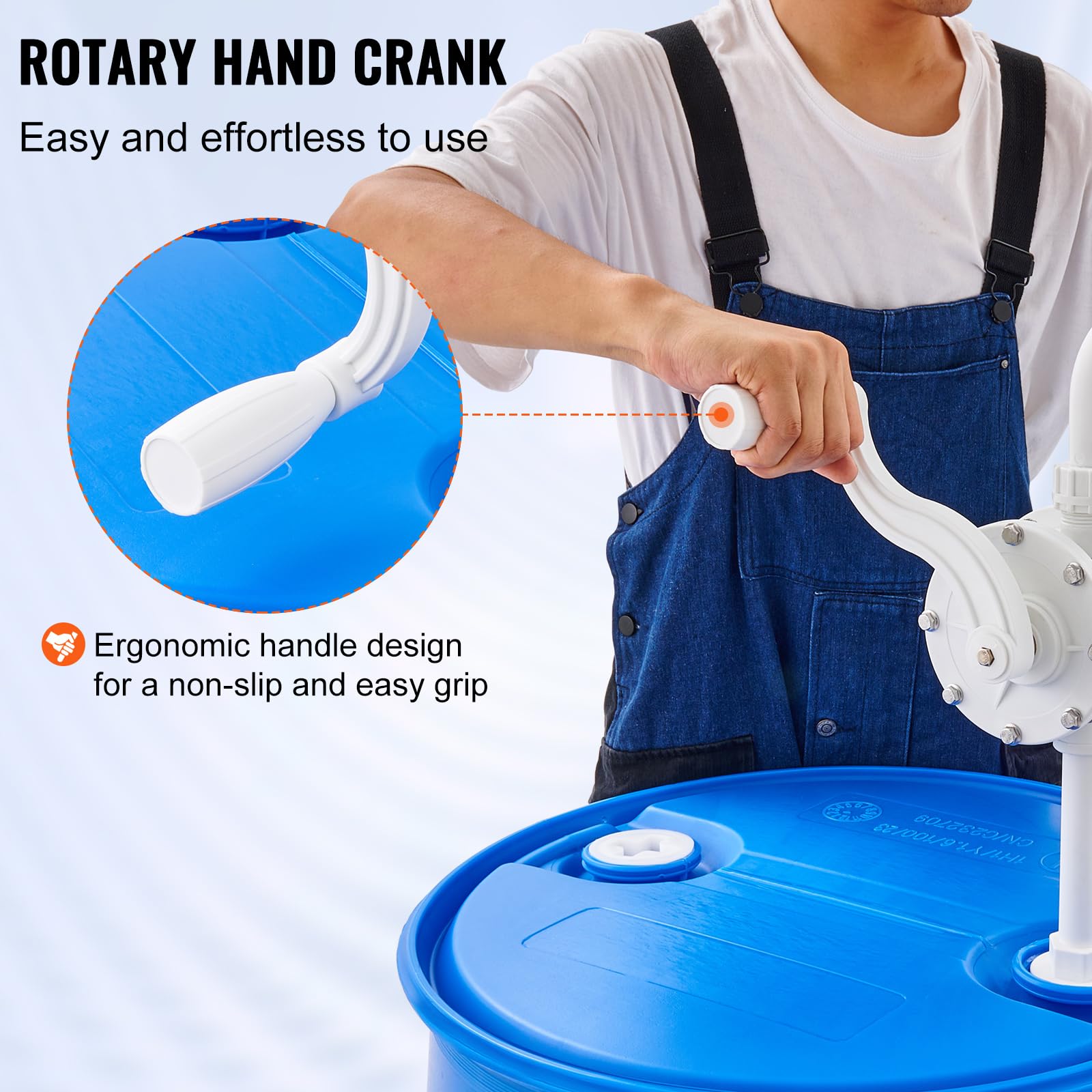 Foto 4 pulgar | Bomba De Tambor Vevor Con Manivela De Barril Giratorio De 6.5 Lpm - Venta Internacional.