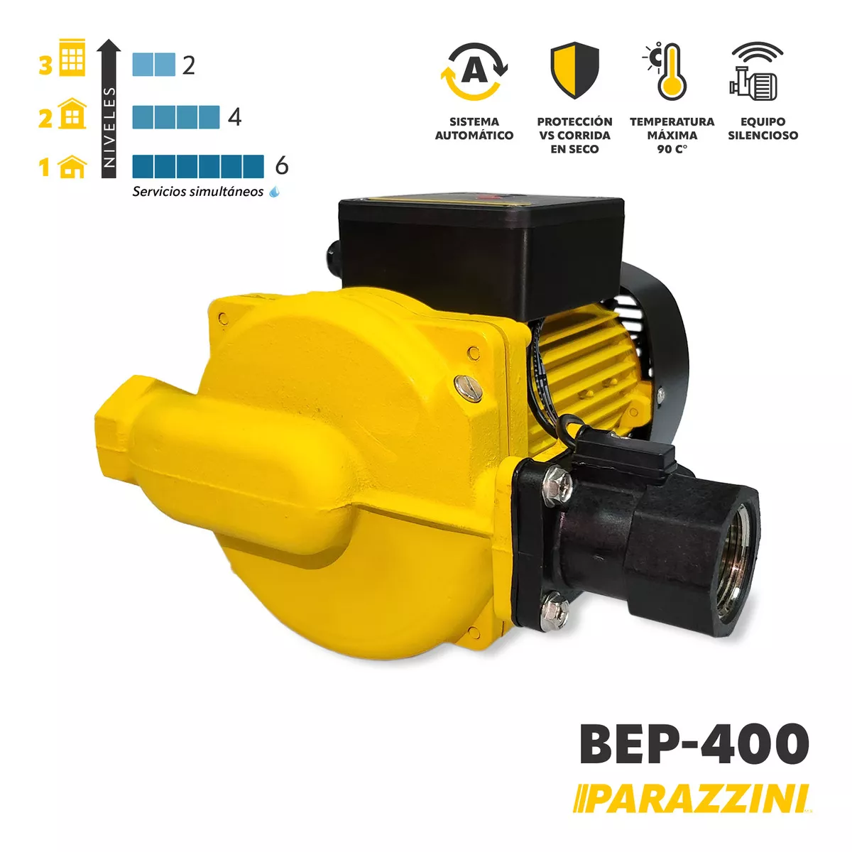 Foto 4 pulgar | Bomba Presurizadora Parazzini 400w Automática 110v 4 Servicios Simultáneos