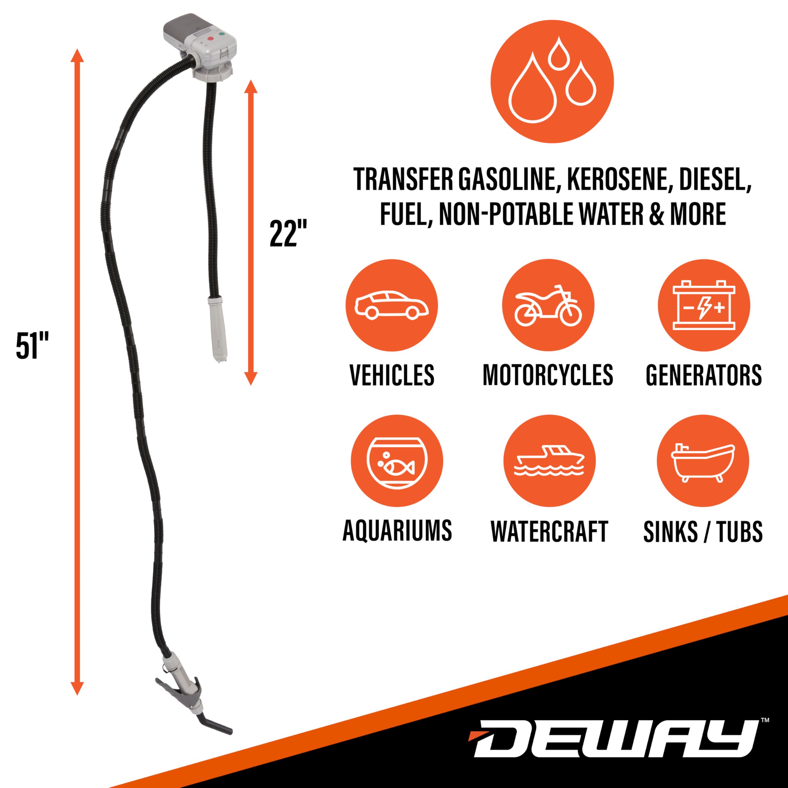 Foto 2 | Bomba De Transferencia De Combustible Deway Automática Con Boquilla De Gatillo Manual - Venta Internacional.