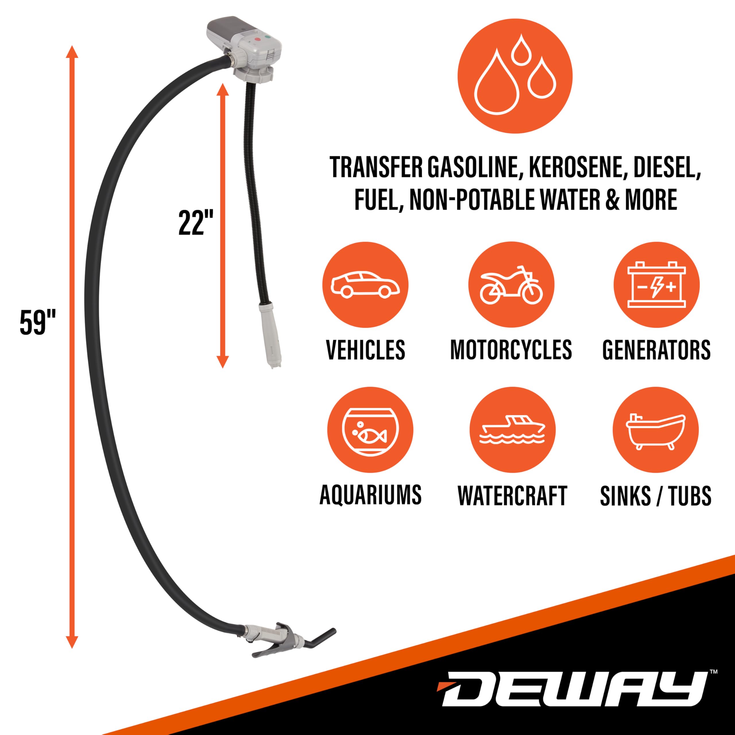 Foto 2 | Bomba De Transferencia De Combustible Deway Automática Con Boquilla Manual Y Batería Aa - Venta Internacional.