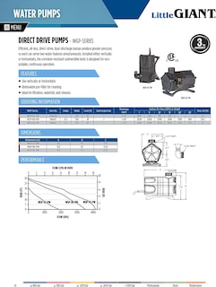 Foto 7 | Bomba Para Cascadas Y Estanques Little Giant Wgp-80-pw 3500l/h - Venta Internacional.