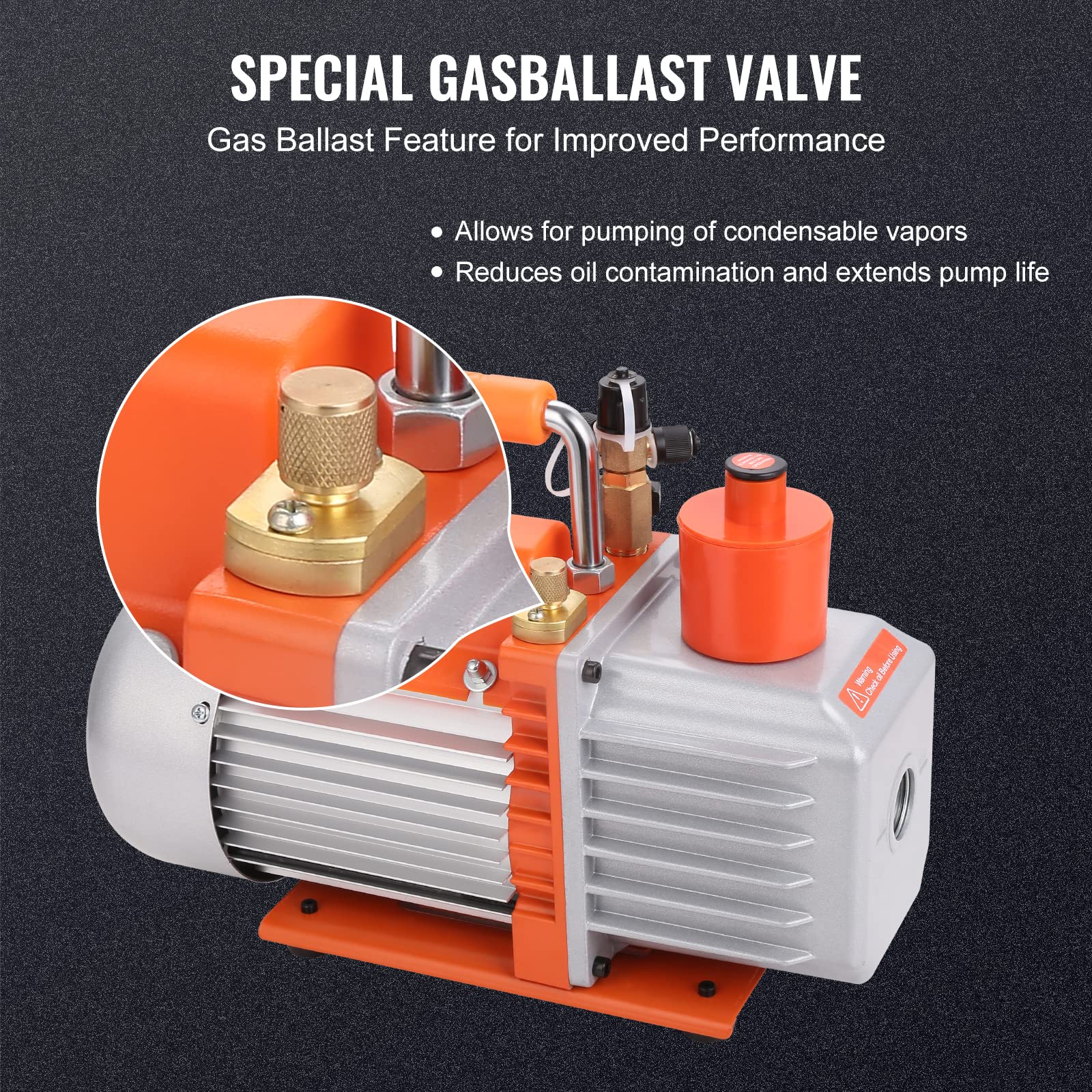Foto 5 pulgar | Bomba De Vacío Hvac Vevor 7 Cfm, Doble Etapa, 1/2 Hp, Paleta Rotativa - Venta Internacional.