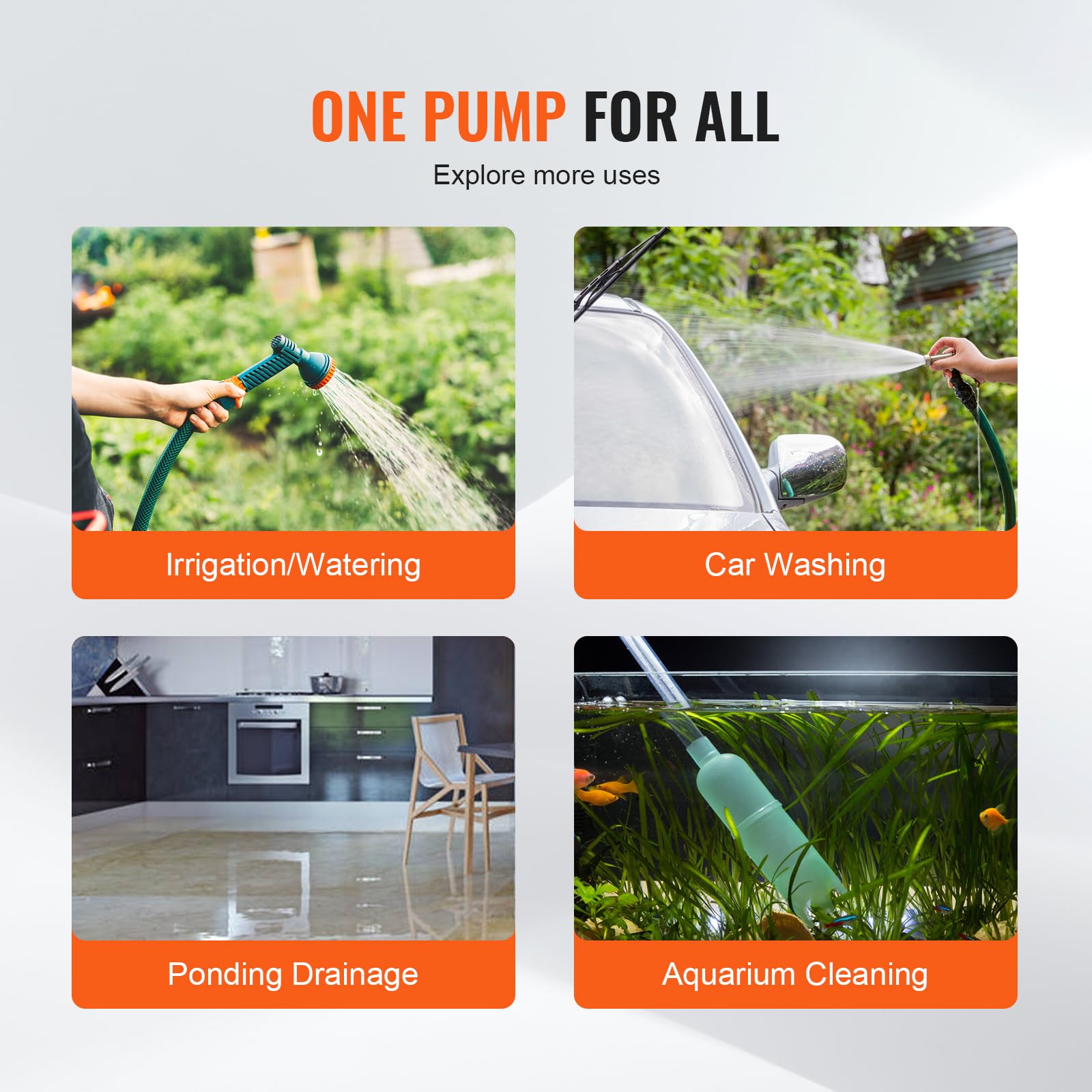 Foto 7 pulgar | Bomba De Transferencia De Agua Vevor 12v 360lph 14m Con Kit De Manguera De Succión - Venta Internacional.