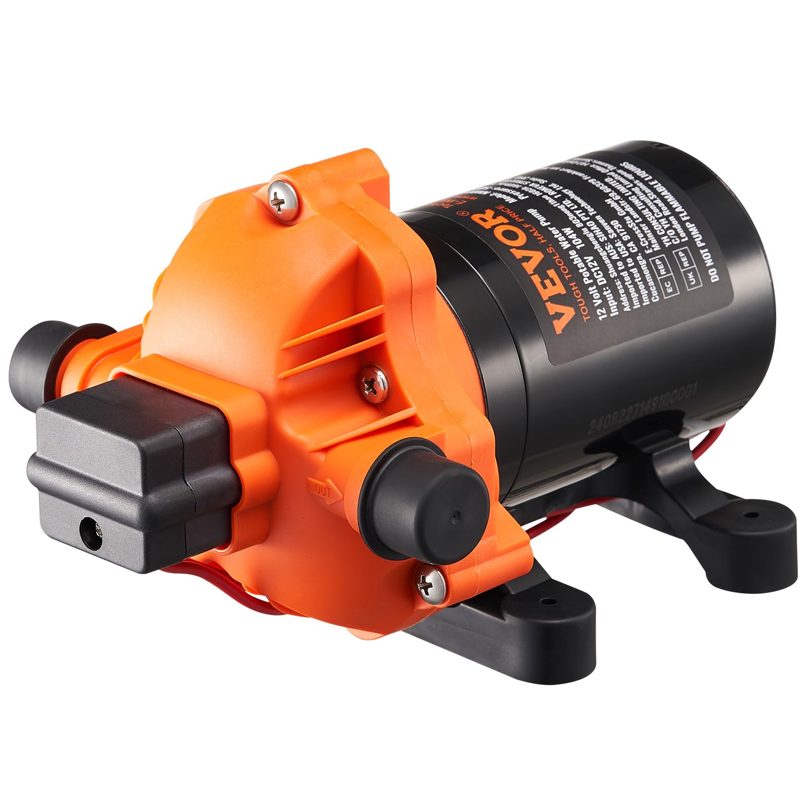 Foto 2 pulgar | Bomba De Diafragma Vevor 12 V 13,25 L/min 3,5 Gpm, 3 Cámaras, 40-100 Psi - Venta Internacional.