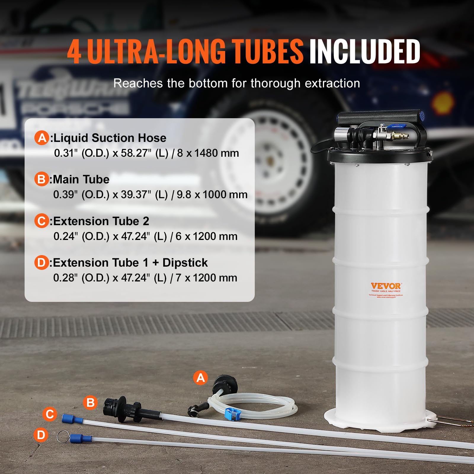 Foto 5 pulgar | Bomba Extractora De Aceite Vevor 6.5 L Neumática/manual Para Automoción - Venta Internacional.