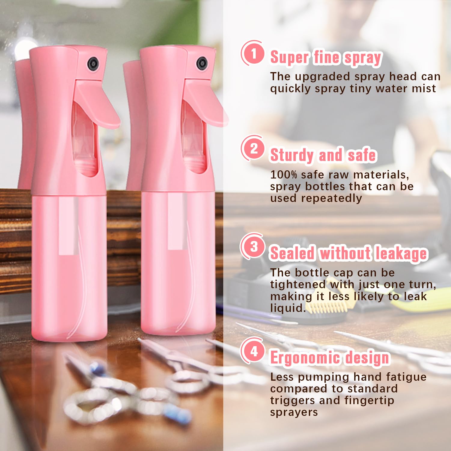 Foto 6 pulgar | Botella De Aerosol Leaflai Continuous Fine Mist De 200 Ml, Color Rosa - Venta Internacional.