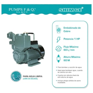Foto 4 | Bomba Autocebante 1 Hp Shimge 127v