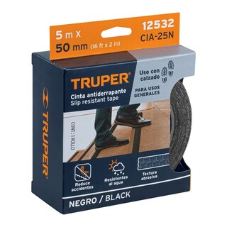 Foto 3 | Cinta Adhesiva Antiderrapante en Rollo 50 mm Truper 12532 color Negro