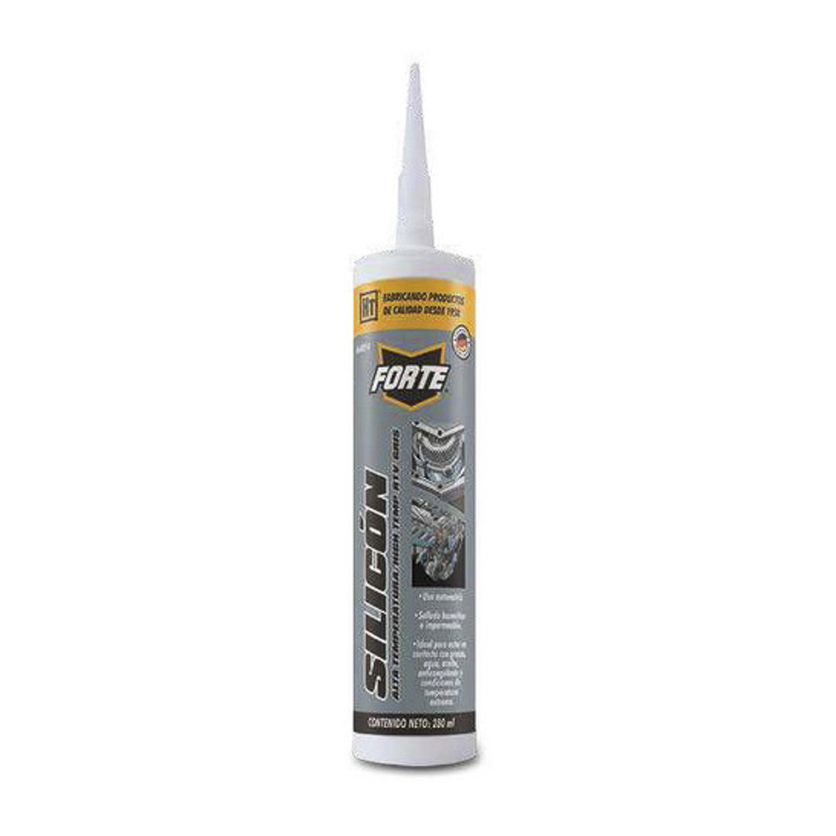 Silicon Automotriz Rtv Alta Temperatura Gris 28 Forte 160214 - Gris