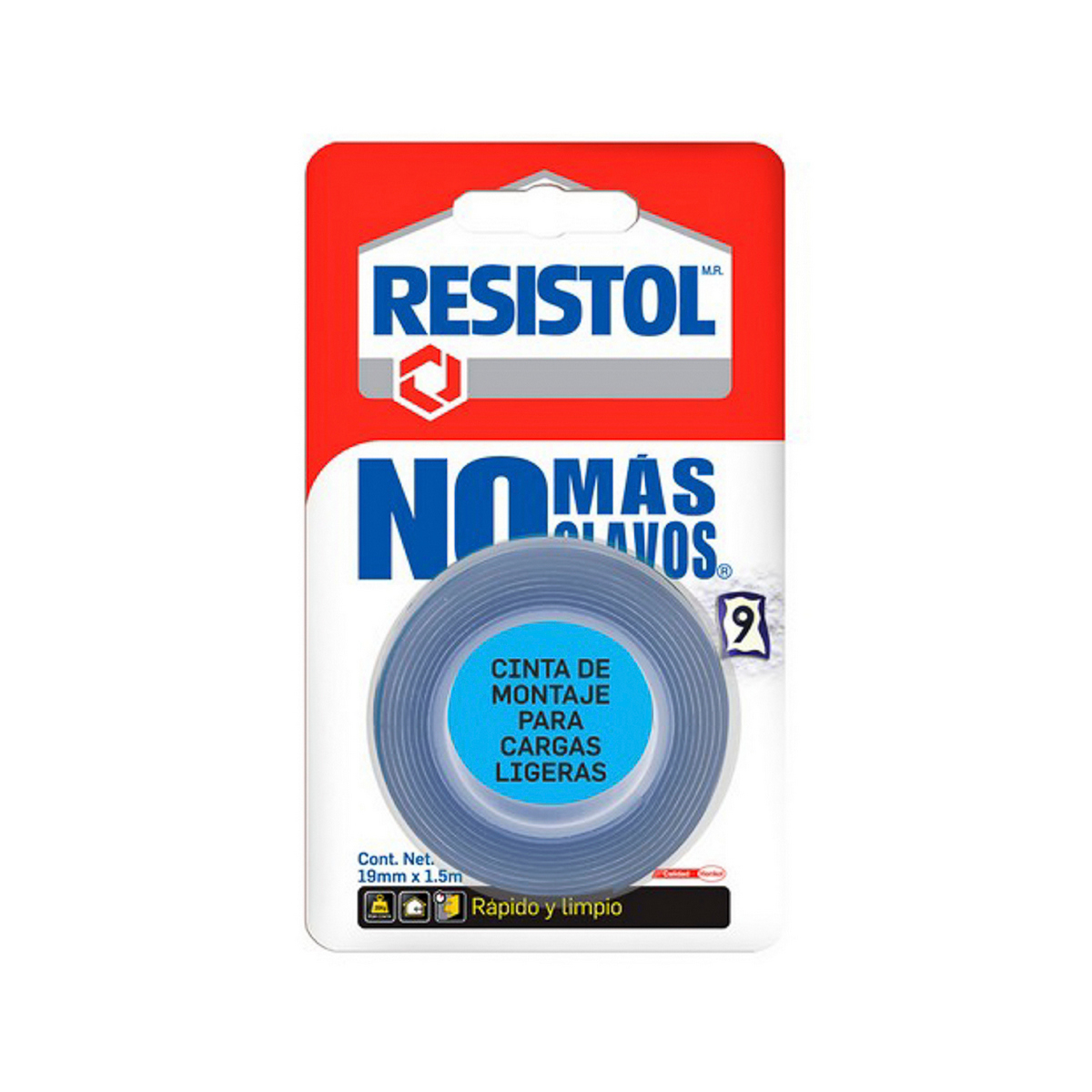 Foto 1 | Cinta Espuma Doble Cara Resistol 3/4” (19mm) X 1.50mt Uso Ligero Interiores (no Mas Clavos)