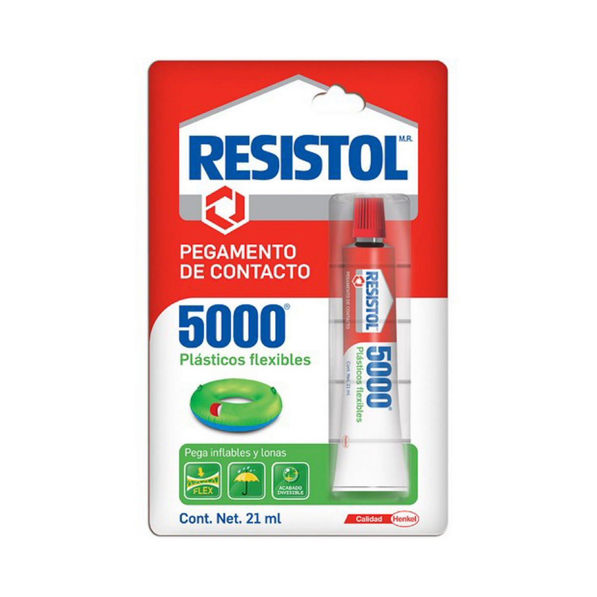 Foto 2 pulgar | Pegamento Contacto Resistol 21 Ml (0.71 Oz) Base Solvente Transparente (5000 Plastico Flexibles) (blister)