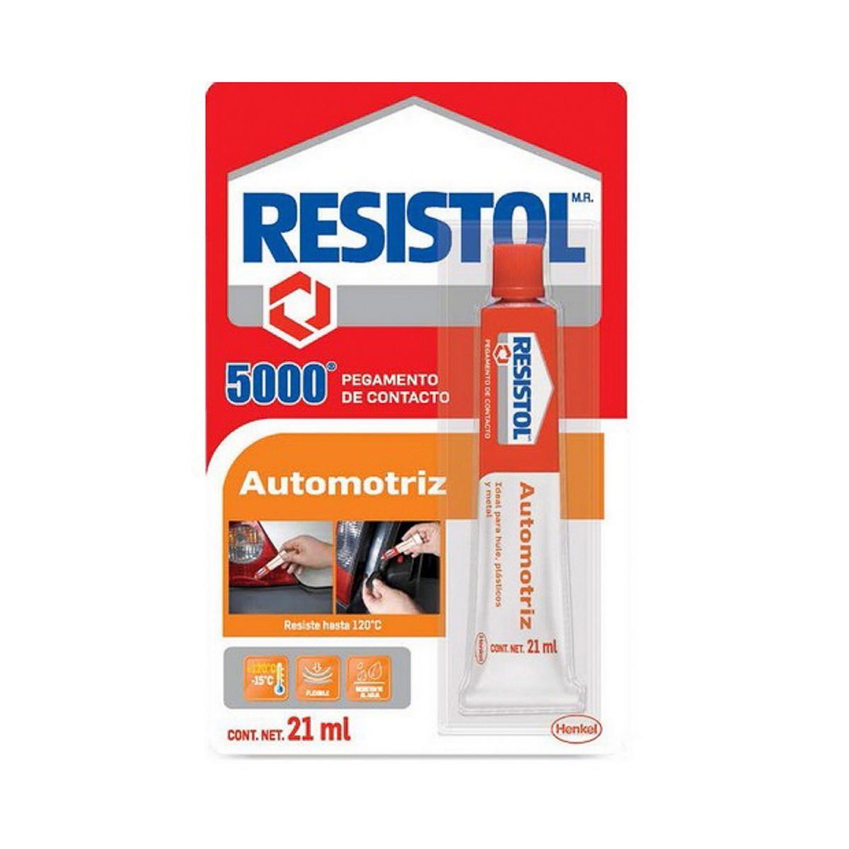 Foto 2 pulgar | Pegamento Contacto Resistol 21 Ml (0.71 Oz) Base Solvente Color Ambar (5000 Automotriz) (blister)