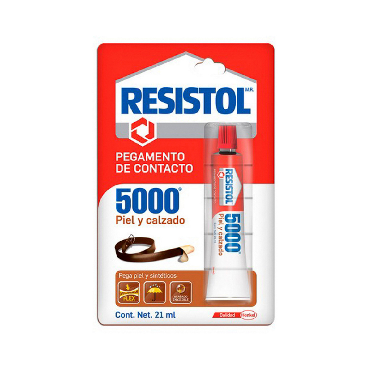 Foto 2 pulgar | Pegamento Contacto Resistol 21 Ml (0.71 Oz) Base Solvente Transparente (5000 Piel Calzado) (blister)