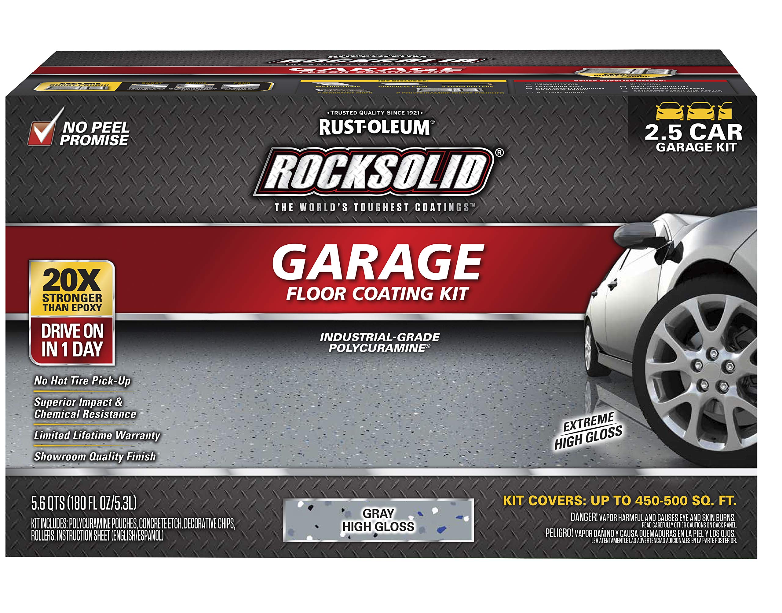 Foto 1 | Revestimiento De Suelo Rust-oleum Rocksolid Polycuramine 5.3 L Gray - Venta Internacional.