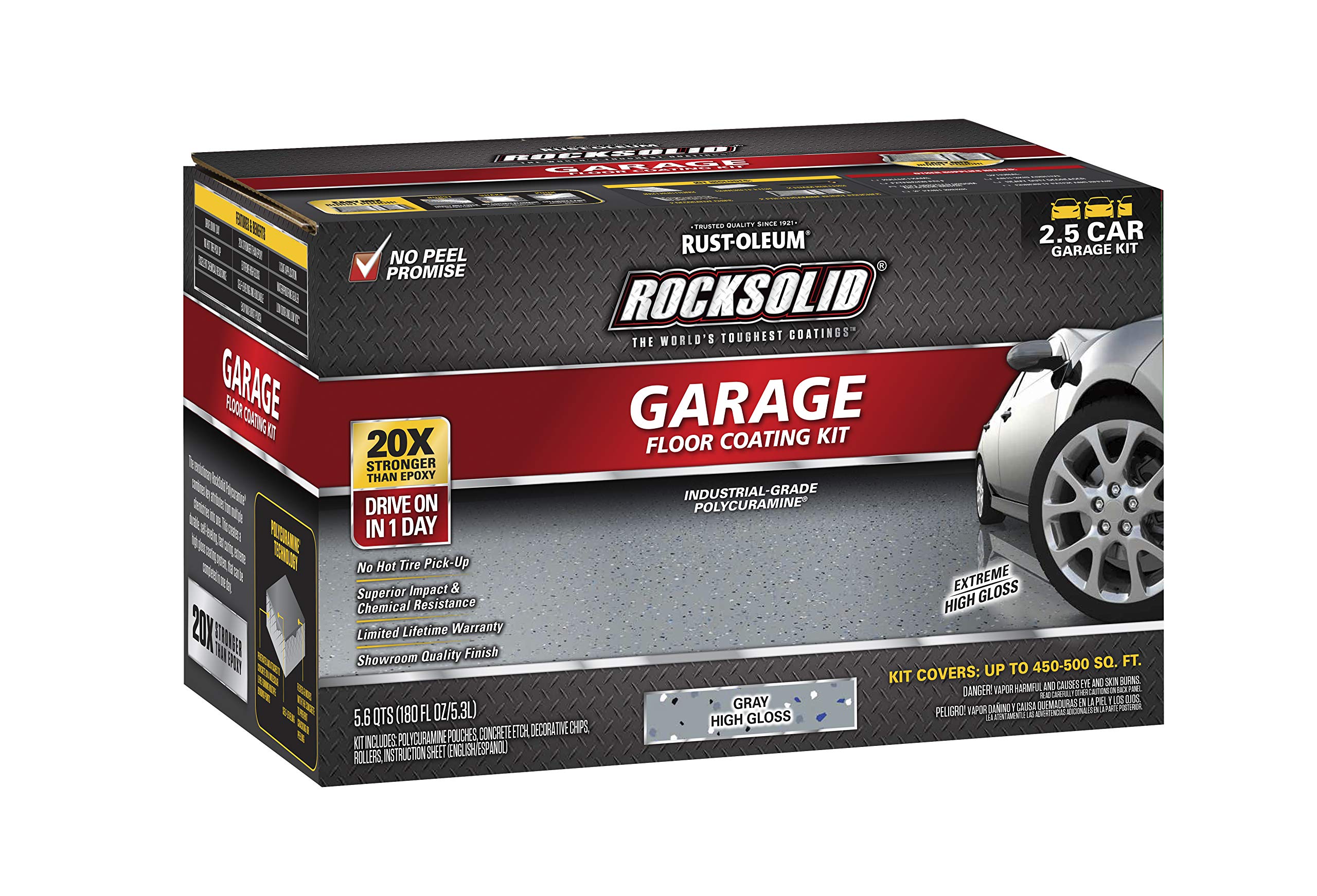 Foto 3 pulgar | Revestimiento De Suelo Rust-oleum Rocksolid Polycuramine 5.3 L Gray - Venta Internacional.