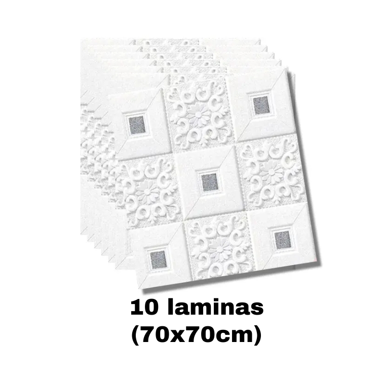 Foto 3 pulgar | Láminas Autoadhesivas 3d De 70 X 70 Cm, Color Plateado, Paquete De 10 - Venta Internacional.
