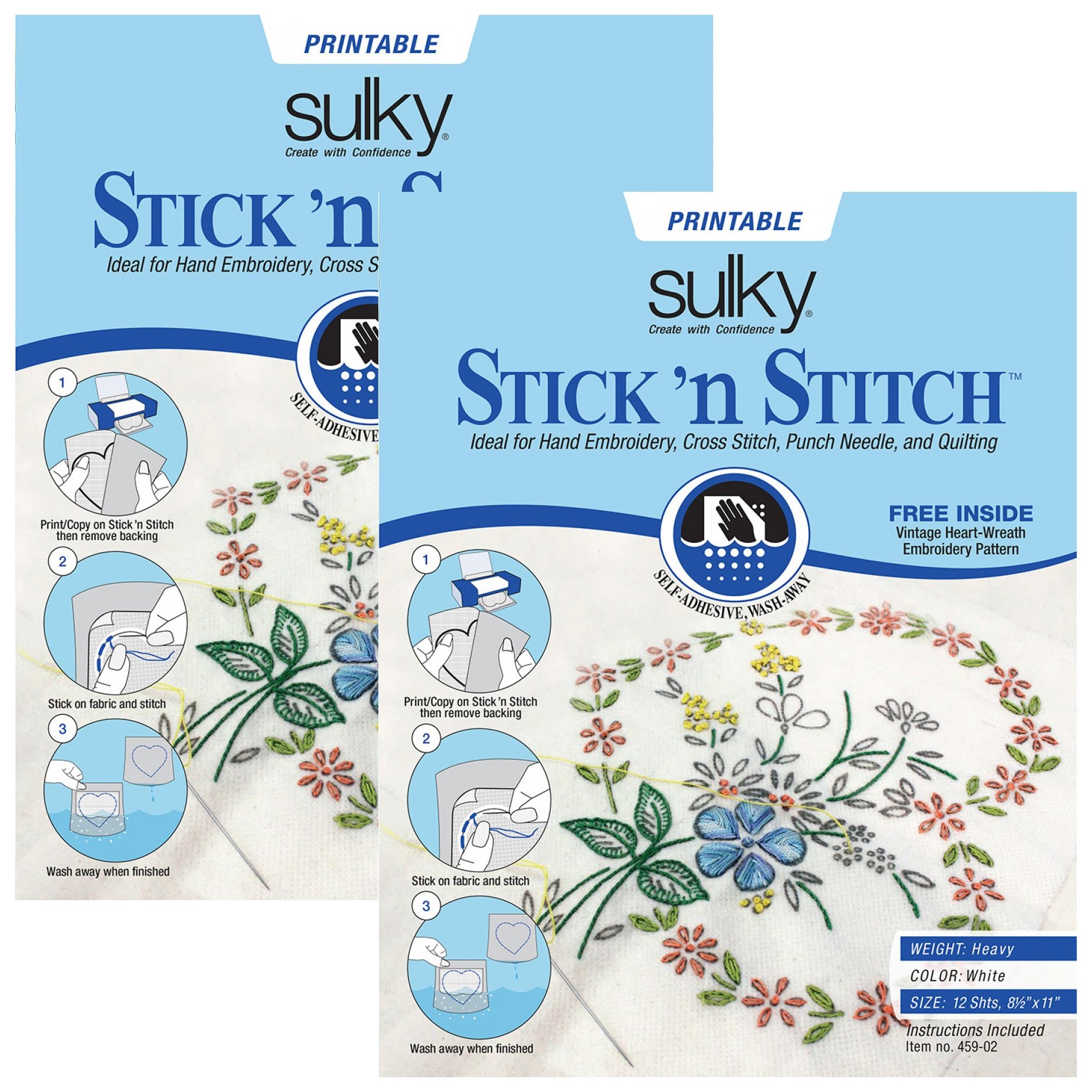 Foto 1 | Paquete De 2 Paquetes De Estabilizador Autoadhesivo Para Lavar Stick N Stitch - Venta Internacional.