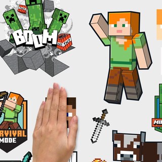 Foto 3 | Adhesivos De Pared Roommates Rmk5366scs Con Personajes De Minecraft - Venta Internacional.