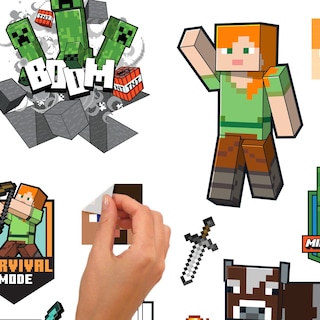 Foto 4 | Adhesivos De Pared Roommates Rmk5366scs Con Personajes De Minecraft - Venta Internacional.