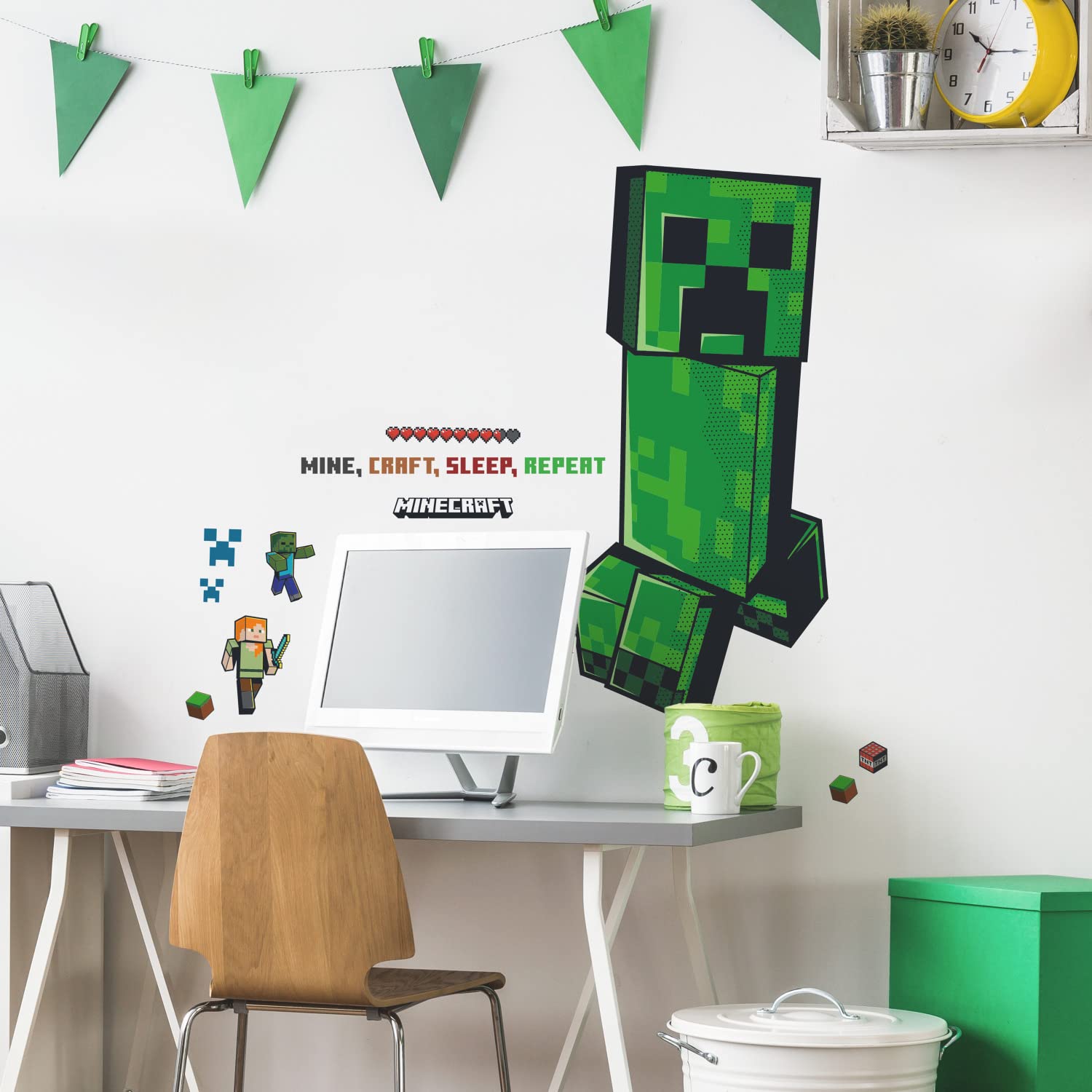 Adhesivos De Pared Roommates Rmk5360gm Minecraft Creeper Giant - Venta Internacional. $659