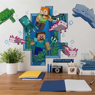 Foto 4 | Adhesivo De Pared Roommates Rmk5005gm De Minecraft Giant Peel And Stick - Venta Internacional.
