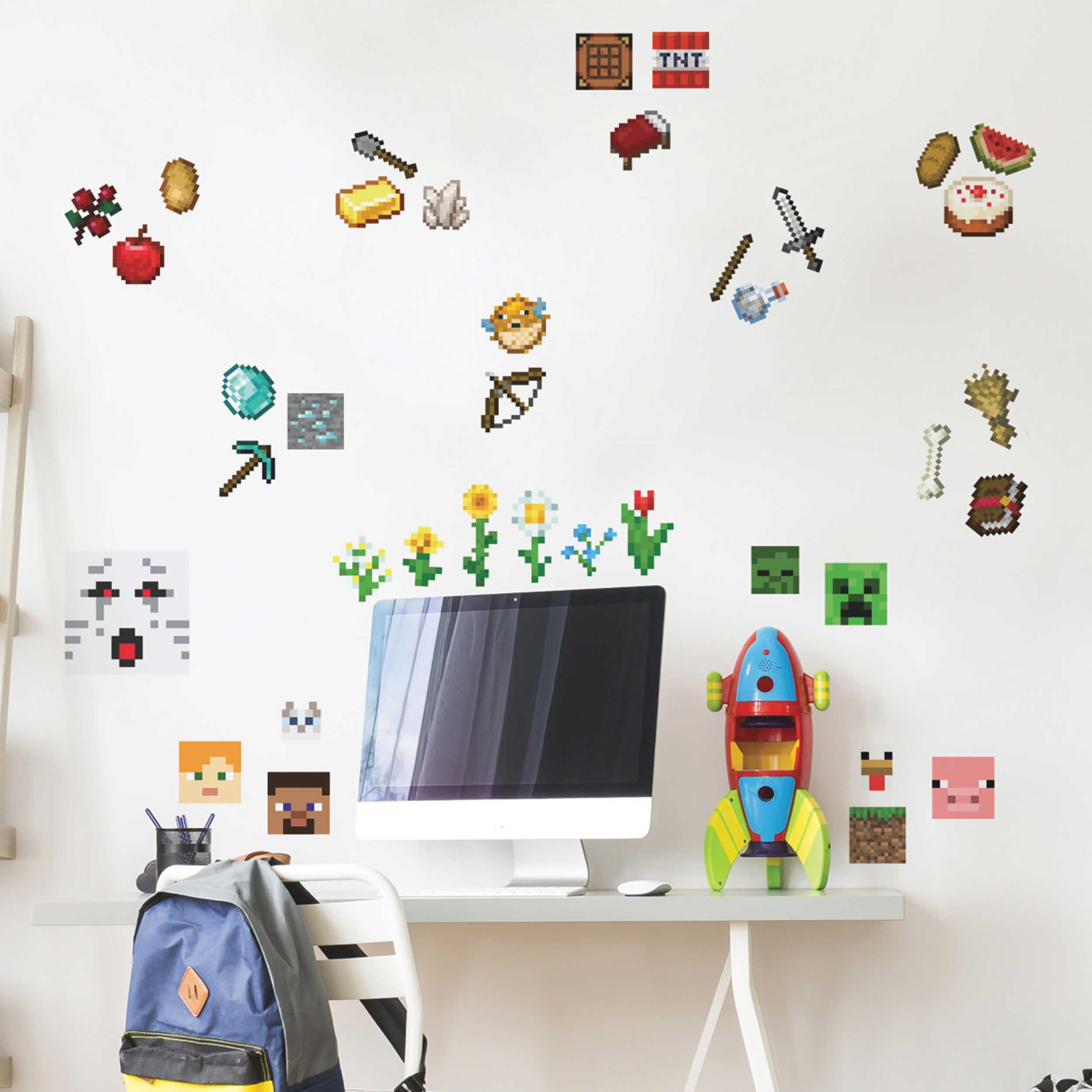 Adhesivos De Pared Roommates Minecraft Rmk5006scs 38 Piezas - Venta Internacional.