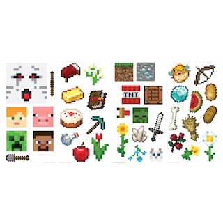 Foto 2 | Adhesivos De Pared Roommates Minecraft Rmk5006scs 38 Piezas - Venta Internacional.