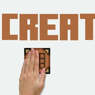 Foto 4 | Adhesivo De Pared Roommates Minecraft Eat Sleep Mine Crea Una Cotización - Venta Internacional.