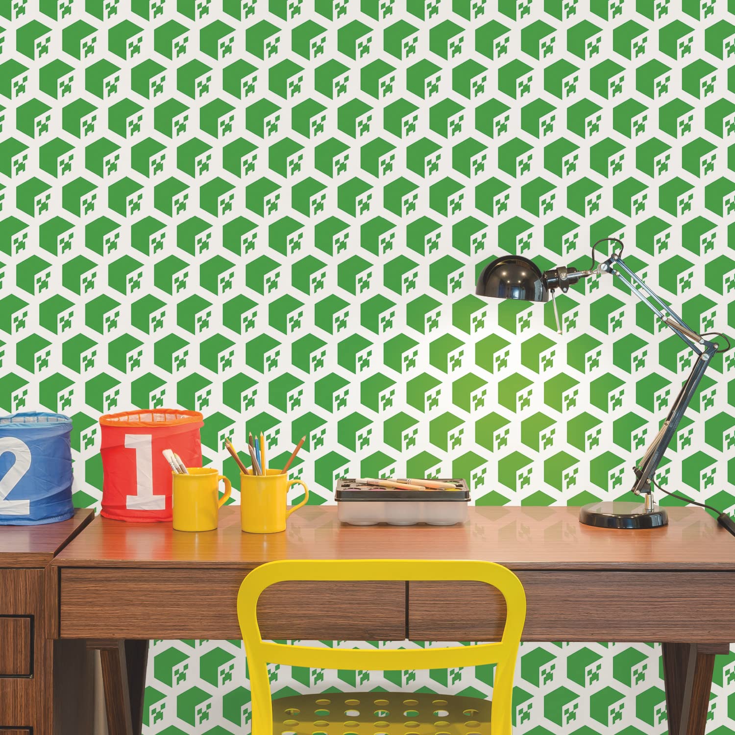 Foto 1 | Fondo De Pantalla Roommates Rmk12395rl Green Minecraft Creeper Face - Venta Internacional.