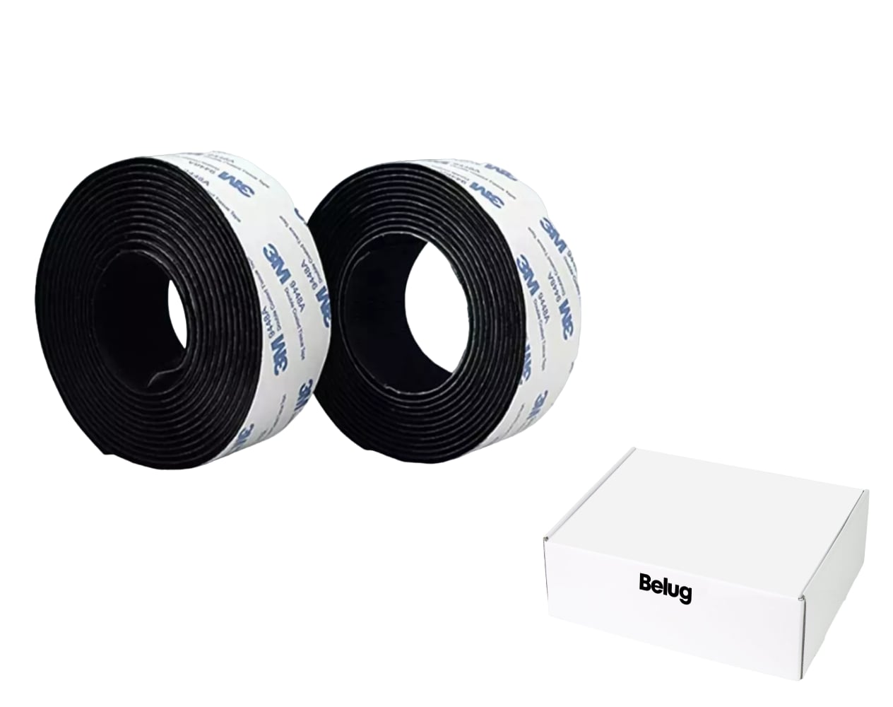 Cinta De Contacto Belug De Doble Velcro 25 M 2 Pcs Negro $449
