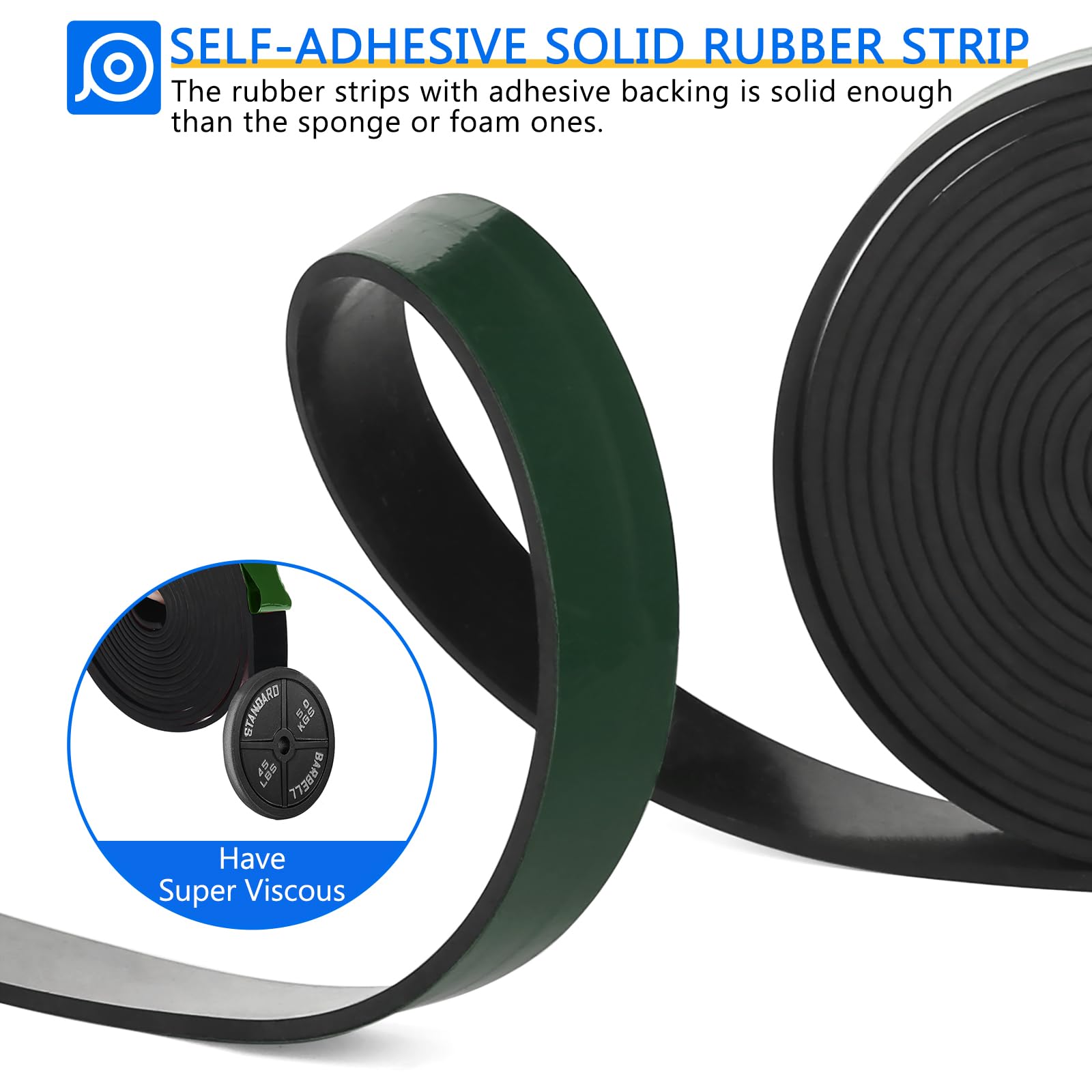 Foto 5 pulgar | Tiras De Goma Adhesivas Hootown De 2,54 Cm De Ancho X 0,32 Cm De Grosor - Venta Internacional.