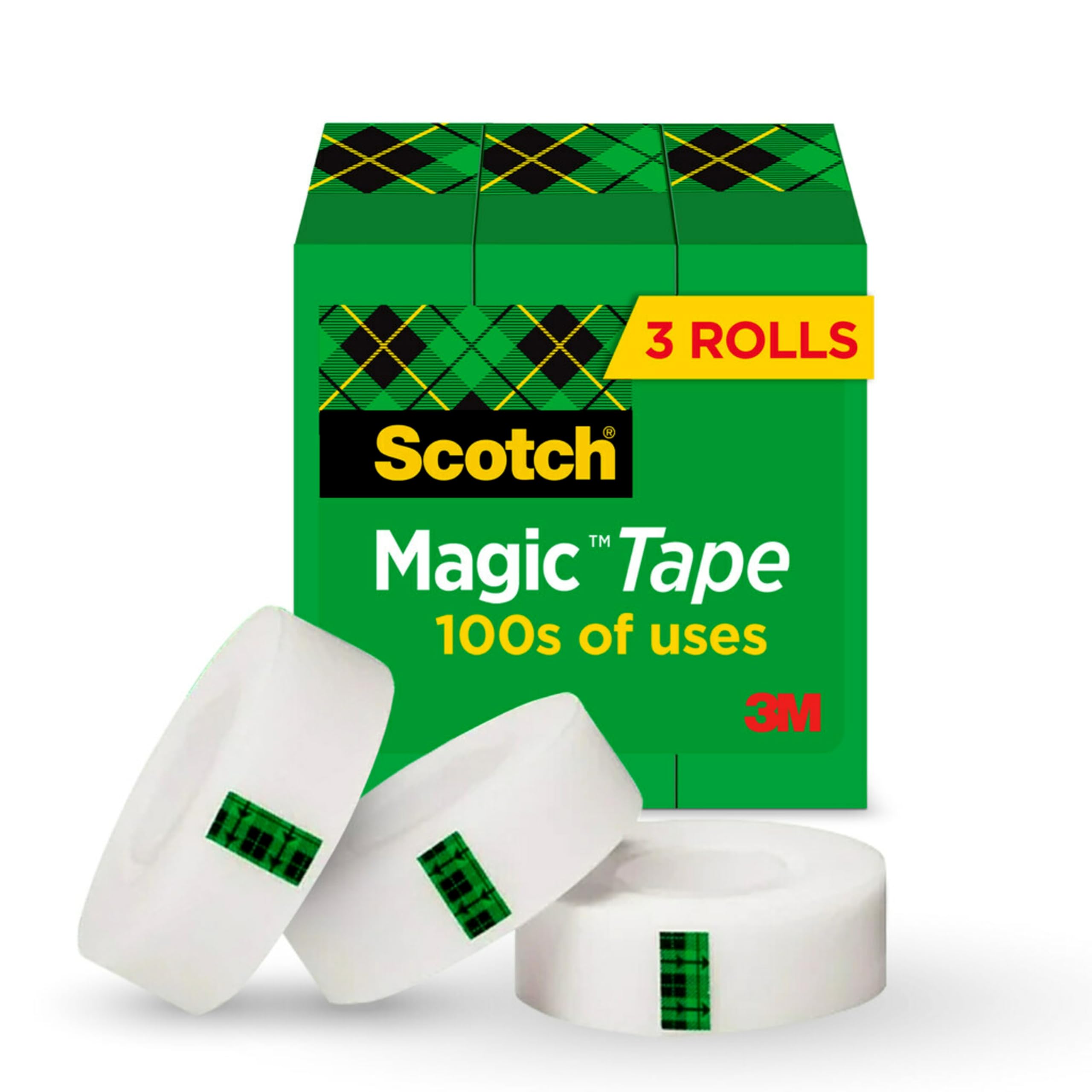 Tape Scotch Magic Invisible Para Navidad, 3 Rollos - Venta Internacional.