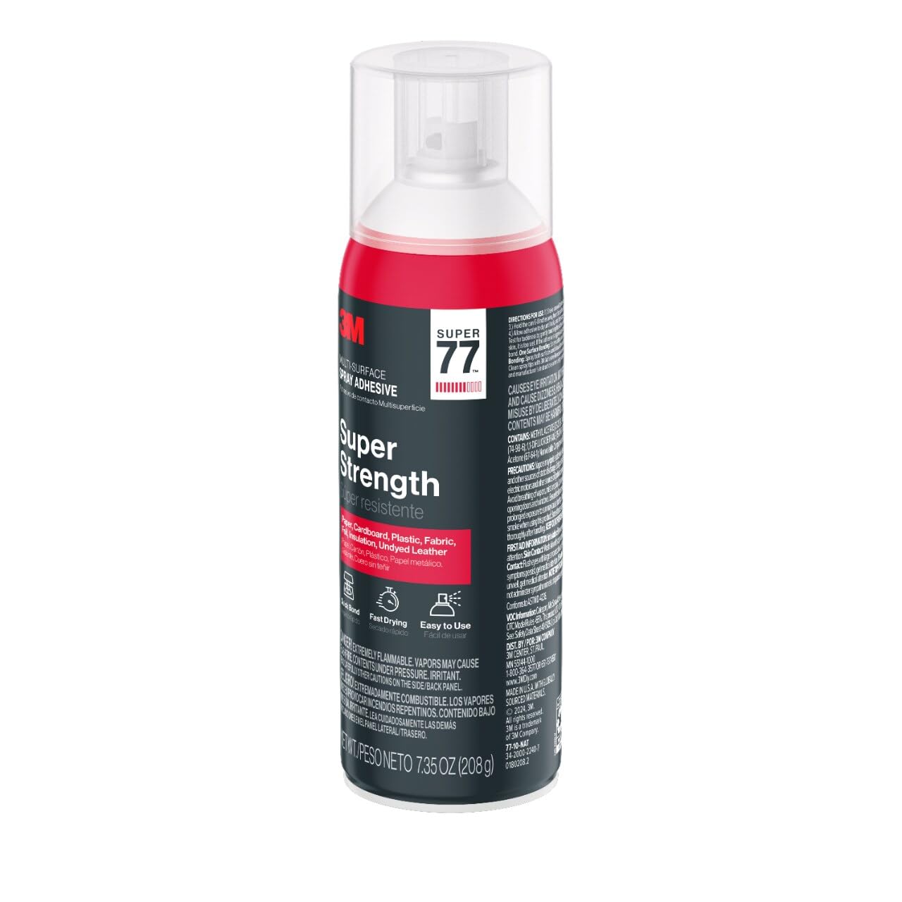 Foto 7 pulgar | Adhesivo En Aerosol 3m Super 77 Para Múltiples Superficies, 215 Ml, Bajo Contenido De Voc - Venta Internacional.