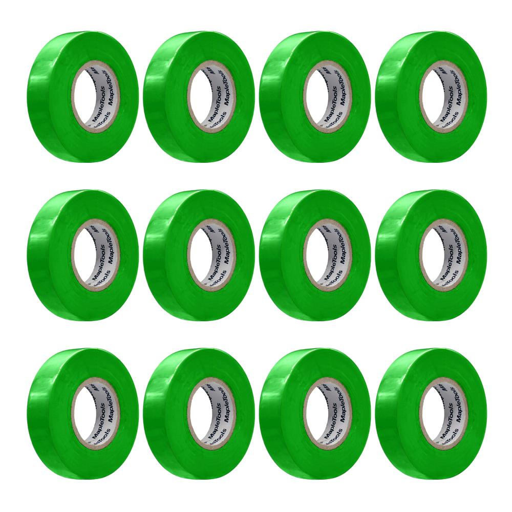 Cintas Eléctricas Aislante Verde 12 Pack 19mmx18m Maple Tools $455