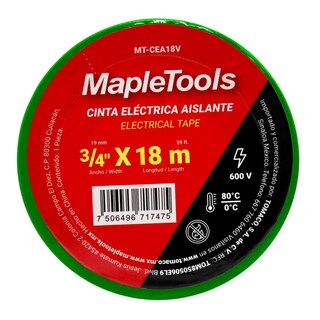 Foto 3 | Cintas Eléctricas Aislante Verde 12 Pack 19mmx18m Maple Tools