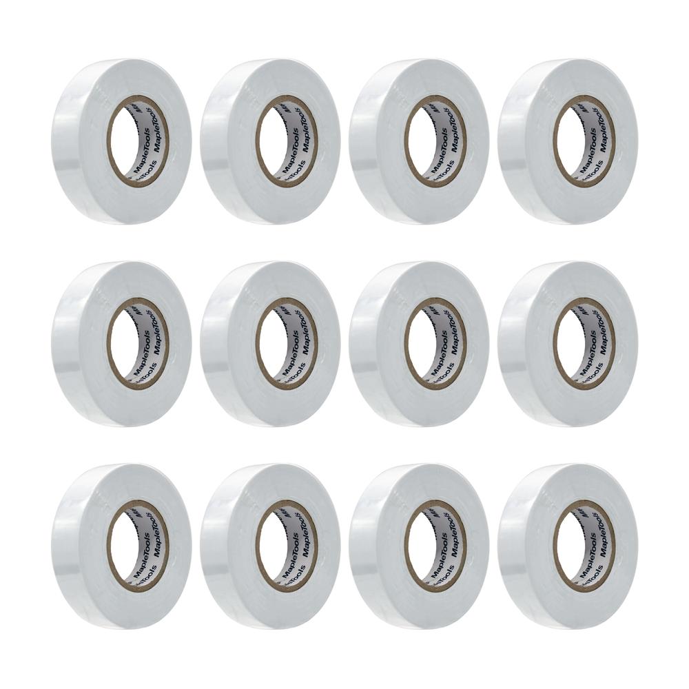 Cintas Eléctrica Blanco 12 Pack 19mmx18m Maple Tools