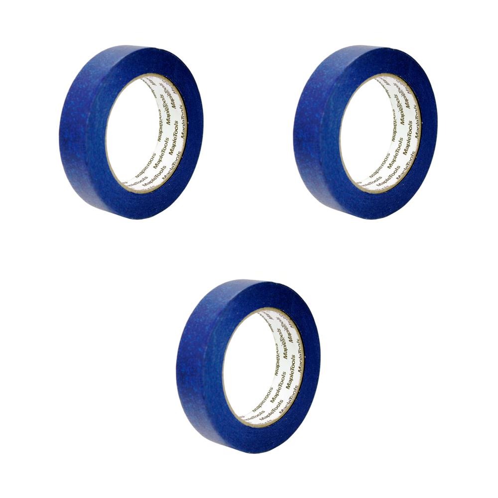 Foto 2 pulgar | Pack 3 Cintas Masking Tape Azul 1-1/2'' X 50m Maple Tools