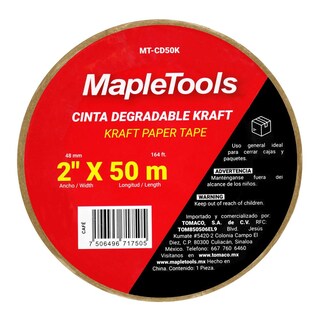 Foto 3 | Pack 3 Cintas Degradable 2'' X 50m Kraft Maple Tools
