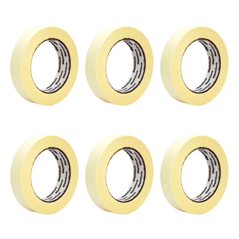 Pack 6 Cintas Masking Tape Beige 1-1/2'' X 50m Maple Tools $555