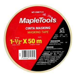 Foto 3 | Pack 6 Cintas Masking Tape Beige 1-1/2'' X 50m Maple Tools