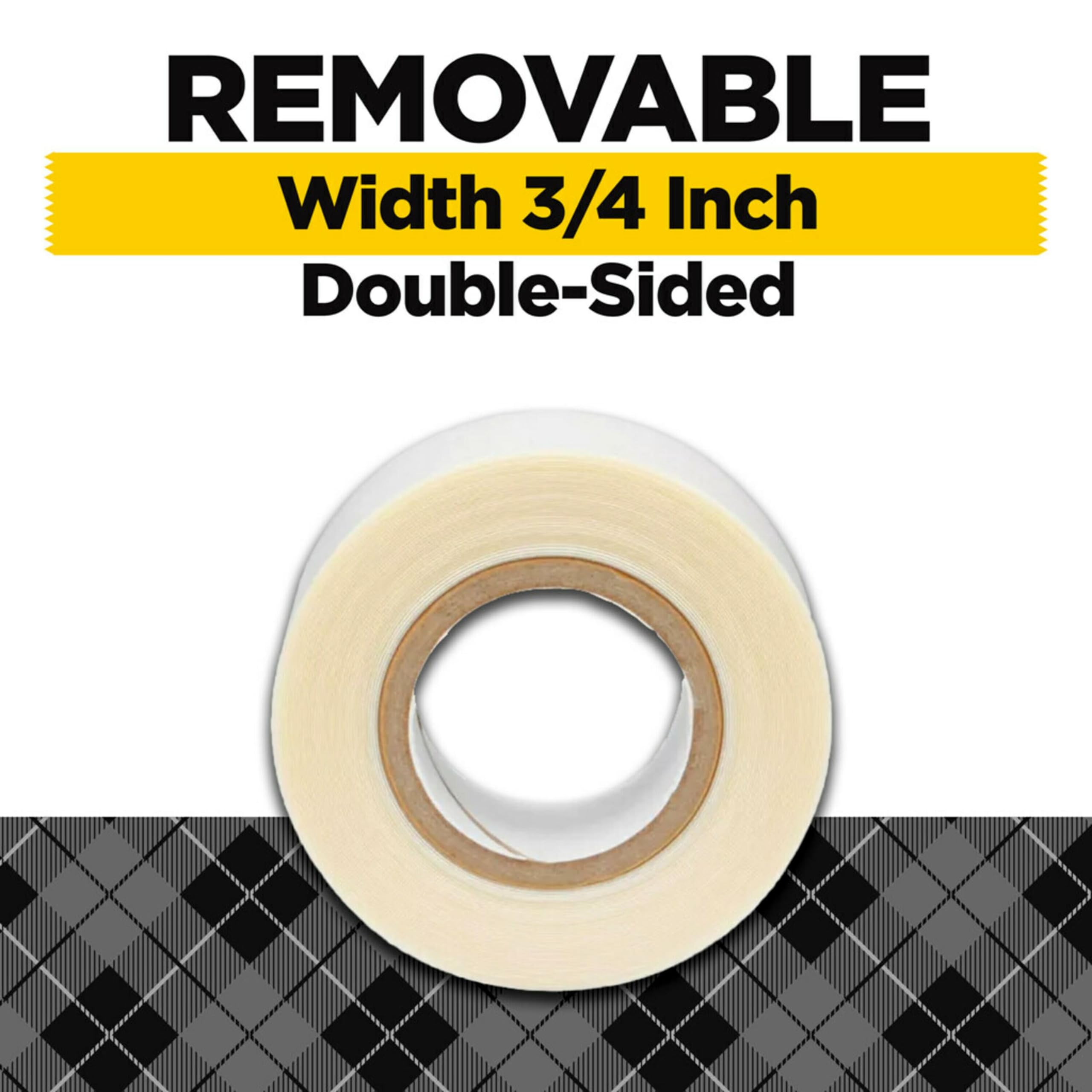 Foto 5 pulgar | Cinta Adhesiva De Tela Extraíble, 1 Rollo, 0,75 Cm X 4,57 M, Doble Cara - Venta Internacional.