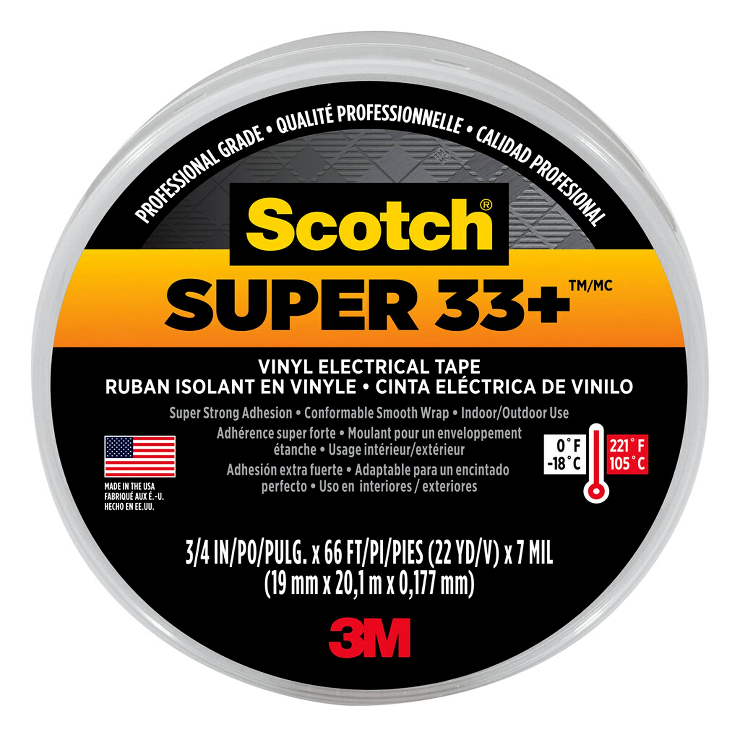 Foto 2 pulgar | Cinta Aislante 3m Scotch Super 33+ Negra 19 Mm X 20 M - Venta Internacional.