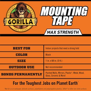 Foto 5 | Cinta De Montaje Gorilla Max Strength De Doble Cara, 1 Cm X 1,5 M - Venta Internacional.