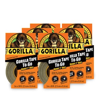 Foto 1 | Cinta Adhesiva Gorilla Mini To-go De 1 Cm X 9 M, Color Negro, Tamaño 6 Unidades - Venta Internacional.