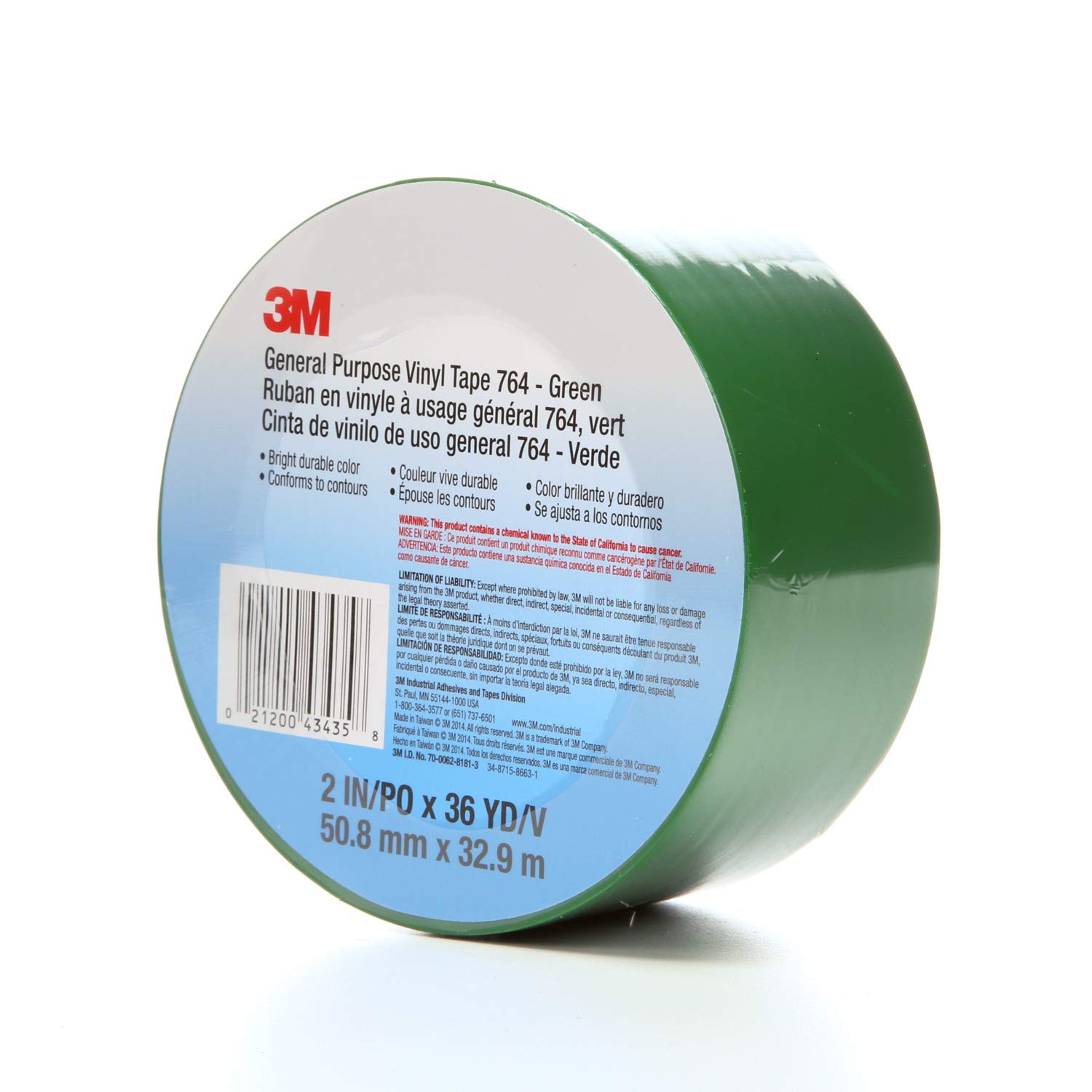 Foto 5 pulgar | Cinta De Vinilo 3m 764 Verde De 2 Cm X 33 M Para Distanciamiento Social, Paquete De 1 Unidad - Venta Internacional.