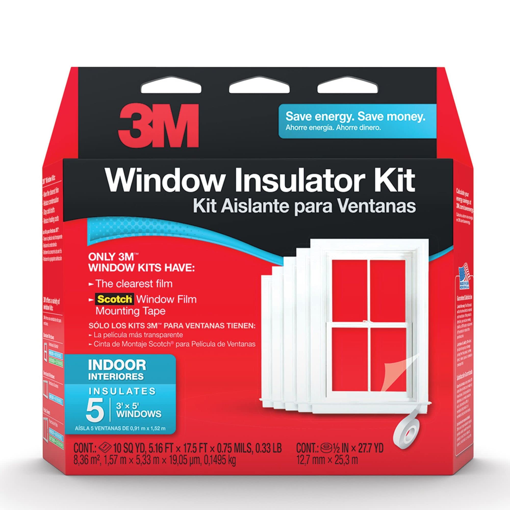 Kit Aislante De Ventanas 3m 2141w-6 Para 5 Ventanas De 62 X 252 Cm - Venta Internacional.